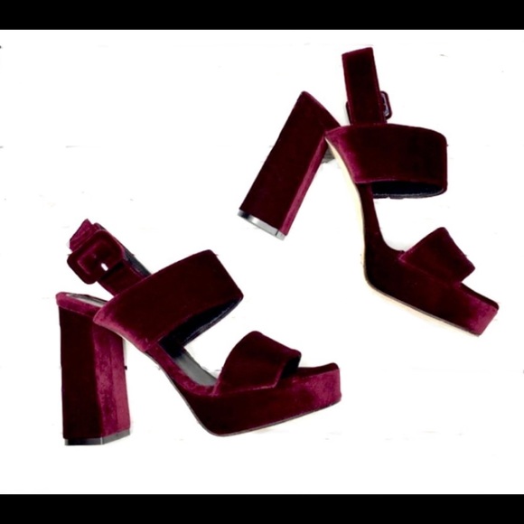 Barney’s New York velvet double strap sandal - Picture 2 of 10